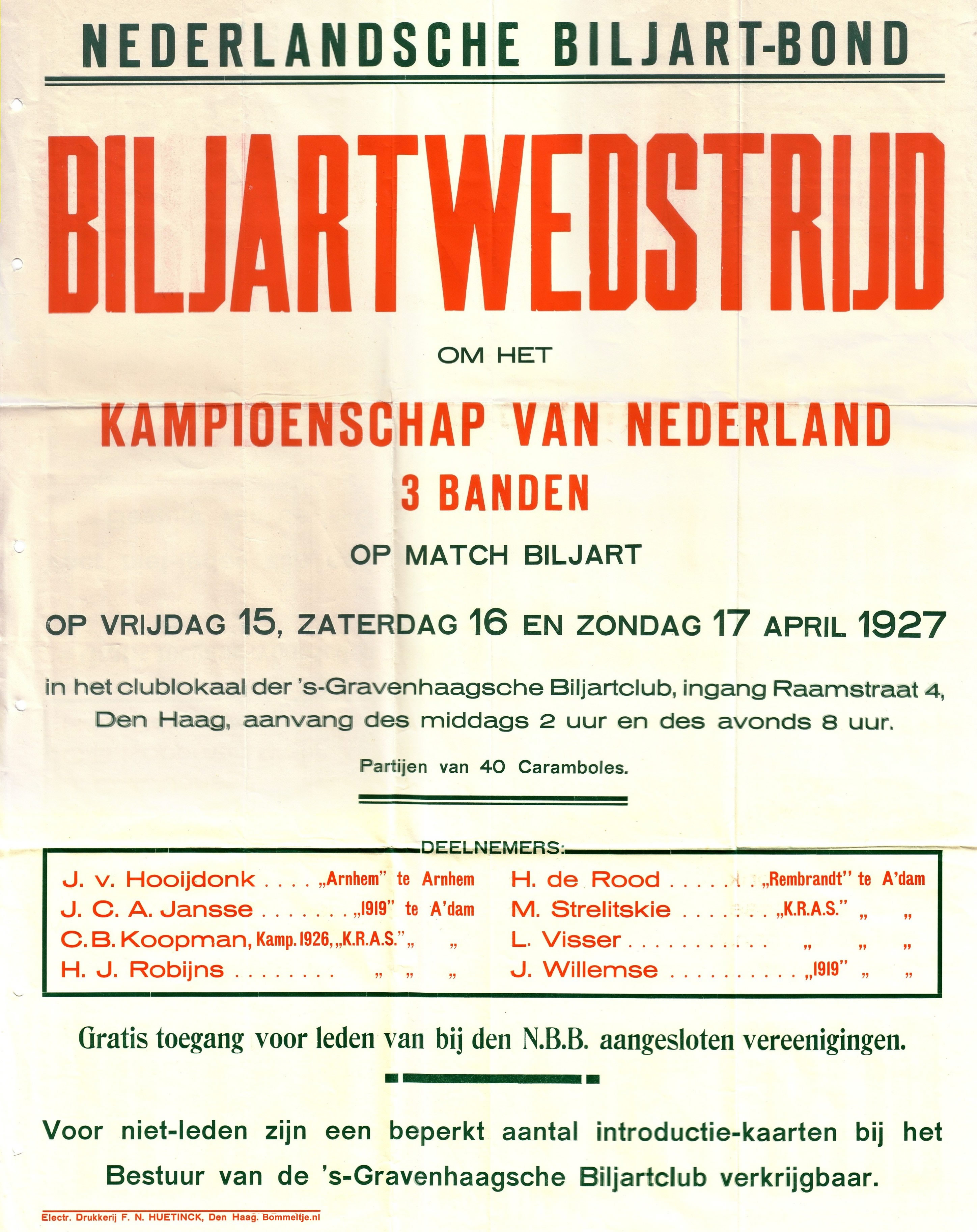 Biljartaffiche1927