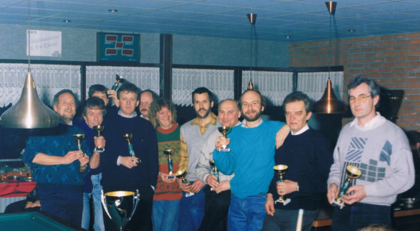 De clubkampioenen van seizoen 1990-1991 tijdens het Kampioen der Kampioenentoernooi in januari 1992.