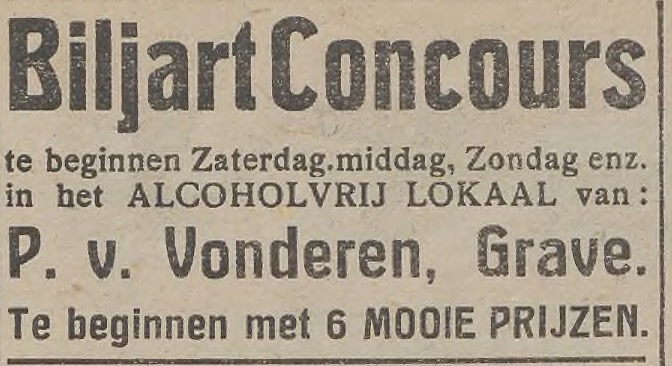 Biljartconcours van Vonderen Grave
