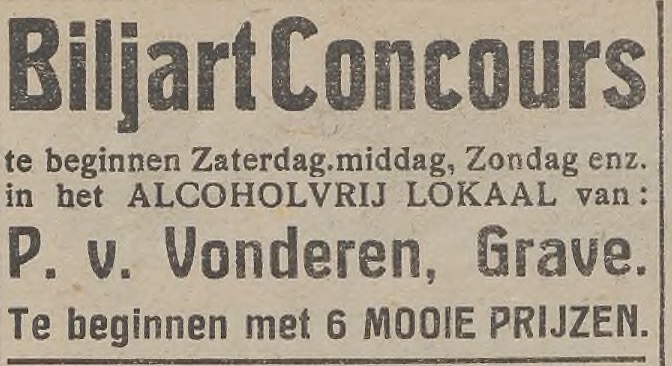 Biljartconcours van Vonderen Grave